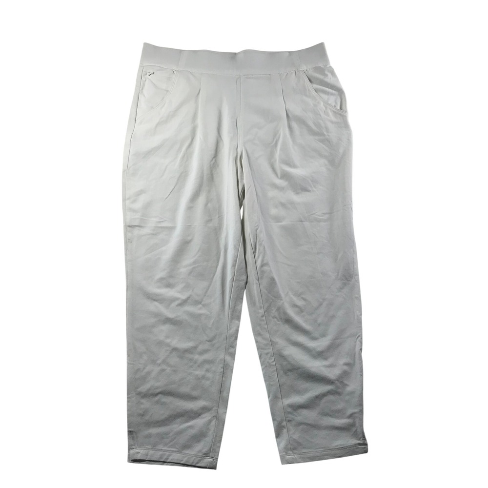 Columbia PFG White Performance Fishing Gear Pull On Tapered Pants Womens Large